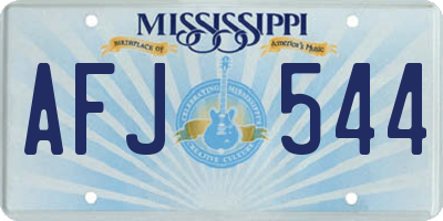 MS license plate AFJ544