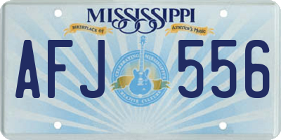 MS license plate AFJ556