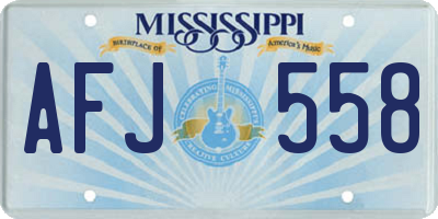 MS license plate AFJ558
