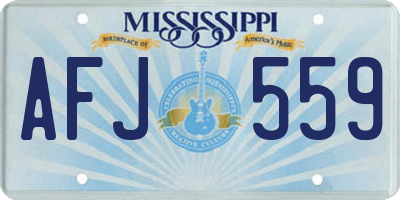MS license plate AFJ559