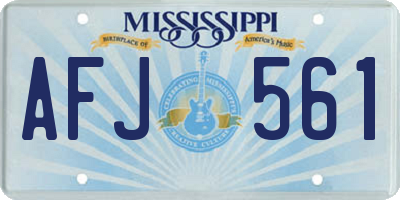 MS license plate AFJ561