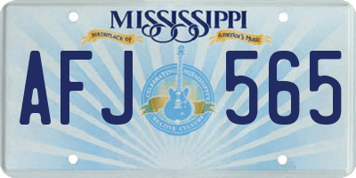 MS license plate AFJ565
