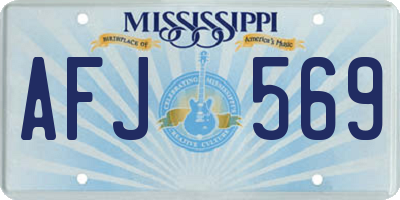 MS license plate AFJ569