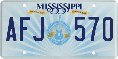 MS license plate AFJ570