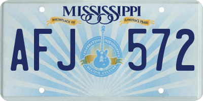 MS license plate AFJ572