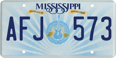 MS license plate AFJ573