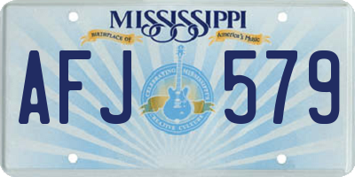 MS license plate AFJ579