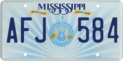 MS license plate AFJ584