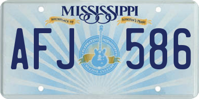 MS license plate AFJ586