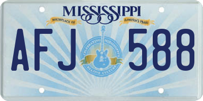 MS license plate AFJ588
