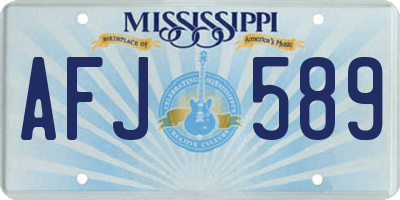 MS license plate AFJ589
