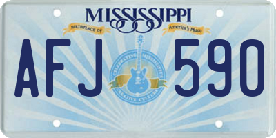 MS license plate AFJ590