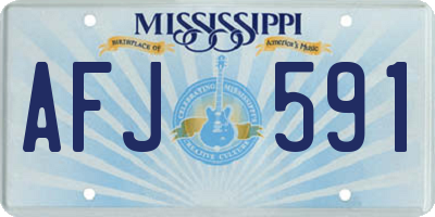 MS license plate AFJ591