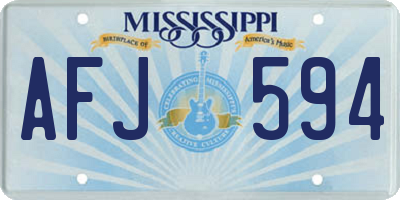 MS license plate AFJ594