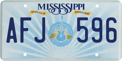 MS license plate AFJ596