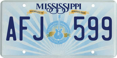 MS license plate AFJ599