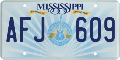 MS license plate AFJ609