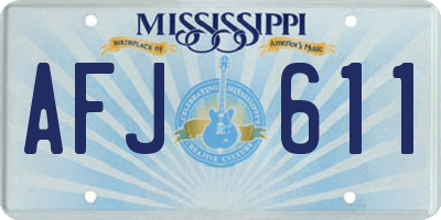MS license plate AFJ611