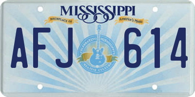 MS license plate AFJ614