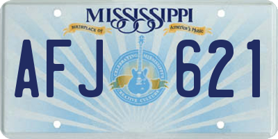MS license plate AFJ621