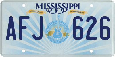 MS license plate AFJ626