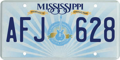 MS license plate AFJ628