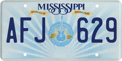 MS license plate AFJ629