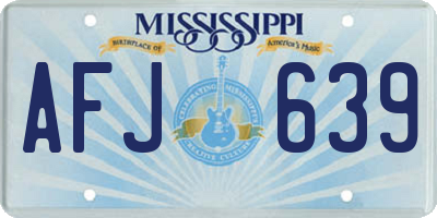 MS license plate AFJ639