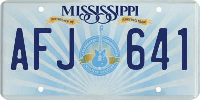 MS license plate AFJ641