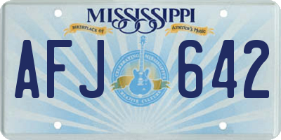 MS license plate AFJ642