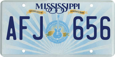 MS license plate AFJ656