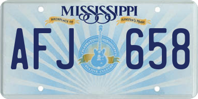 MS license plate AFJ658