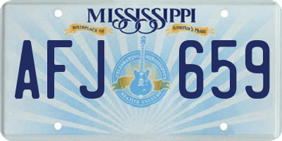 MS license plate AFJ659