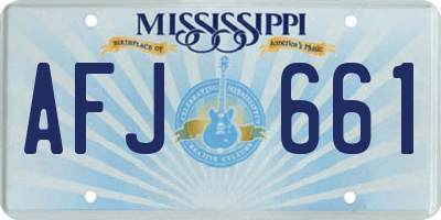 MS license plate AFJ661