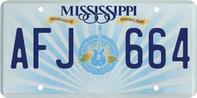MS license plate AFJ664