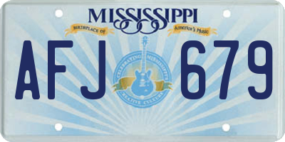 MS license plate AFJ679