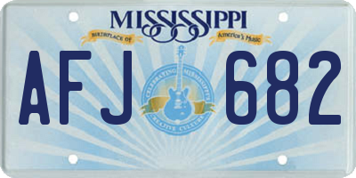 MS license plate AFJ682