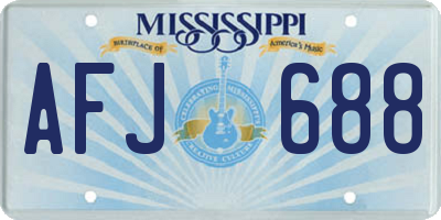 MS license plate AFJ688