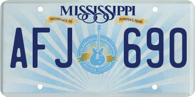 MS license plate AFJ690