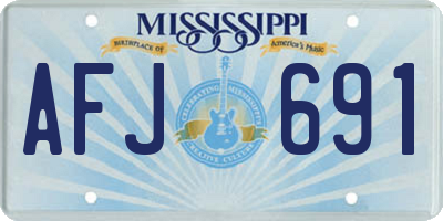 MS license plate AFJ691