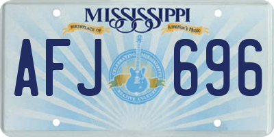MS license plate AFJ696