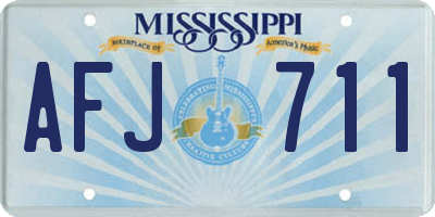 MS license plate AFJ711