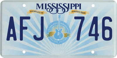 MS license plate AFJ746