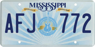 MS license plate AFJ772