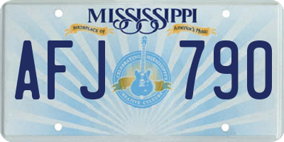 MS license plate AFJ790