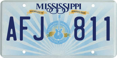 MS license plate AFJ811