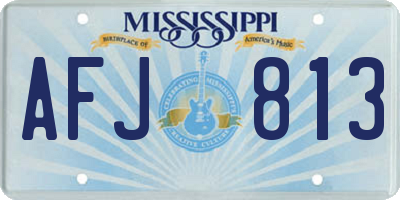 MS license plate AFJ813