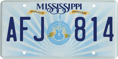 MS license plate AFJ814