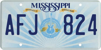 MS license plate AFJ824