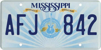 MS license plate AFJ842